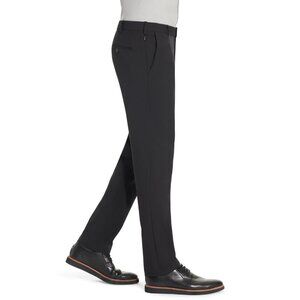 Van Heusen Men's Flex 3 Flat Front Straight Leg Dress Pant Slim Fit 38x32 Black